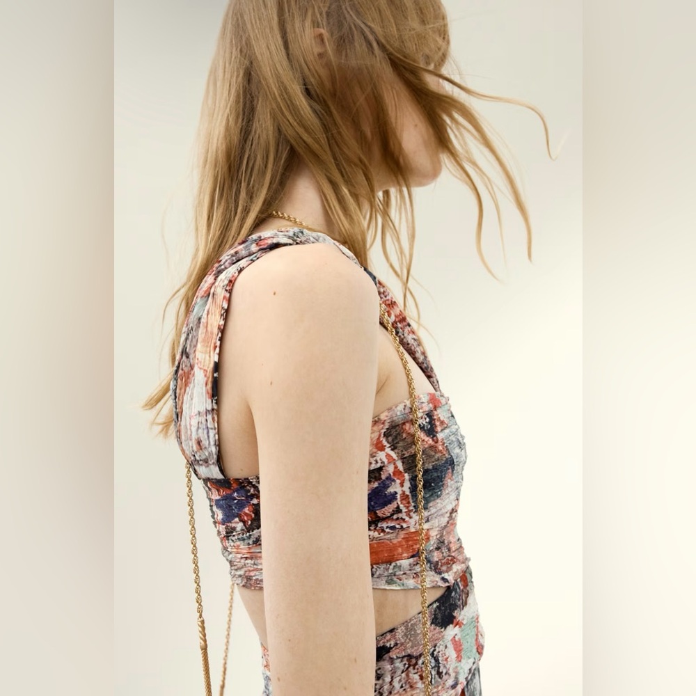 H&M Studio Collection 
RESORT DRAPED PATTERNED STRAPPY DRESS SIZE XL - Picture 5 of 10